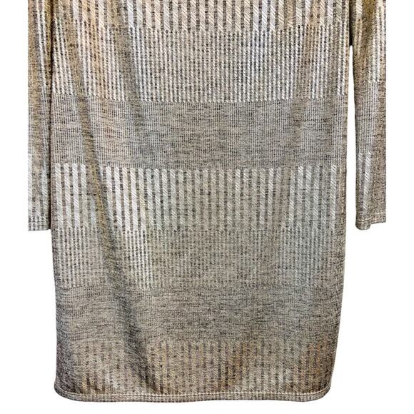 ELIZA J Metallic Gold striped Jersey Knit Cocktail Party Dress NWT Size 6 - Picture 5 of 12